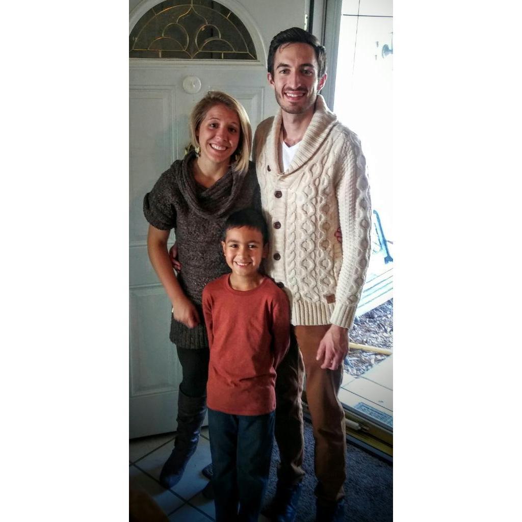 Here's us with Jesse's adorable little brother! Yes, we color coordinated. ;)