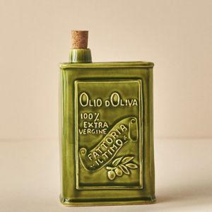 Cucina Stoneware Olive Oil Cruet (green)