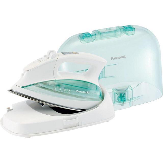 Panasonic Cordless Iron with Stainless Steel Soleplate, Vertical Steam, Auto Shut Off and Detachable Water Tank – Dry and Steam Iron – NI-L70SRW (White/Clear/Green)