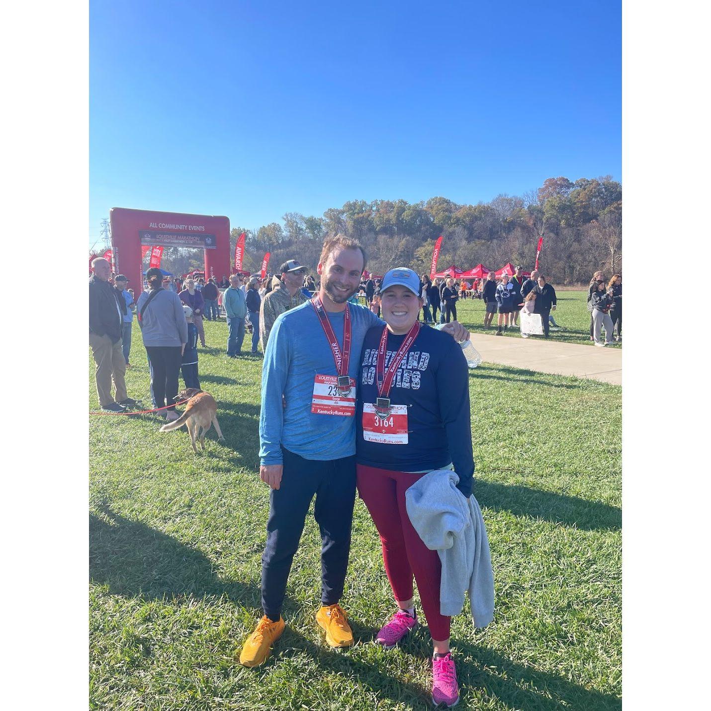 Libby's first 10k and George's first half marathon! 11/5/23