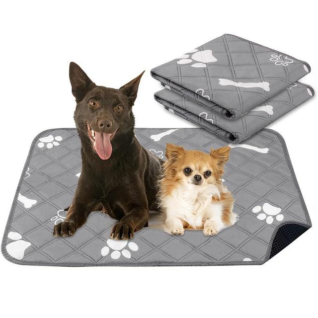 PatiencET Washable Pee Pads for Dogs, 18'' x 24" Reusable Puppy Pads with Super Absorbent for Pet Training, Housebreaking and Incontinence, 2 Pack Puppy Potty Pads with Waterproof Bottom