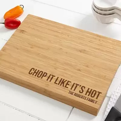 Kitchen Expressions 14-Inch x 18-Inch Personalized Bamboo Cutting Board