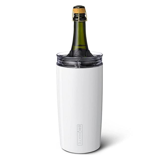 BrüMate Togosa 2-in-1 Wine Chiller Bucket or Champagne Bucket & 100% Leakproof Pitcher | Portable Cooler Fits Most Wine, Champagne, & Liquor Bottles | Perfect Wine Gifts | 49oz (Ice White)