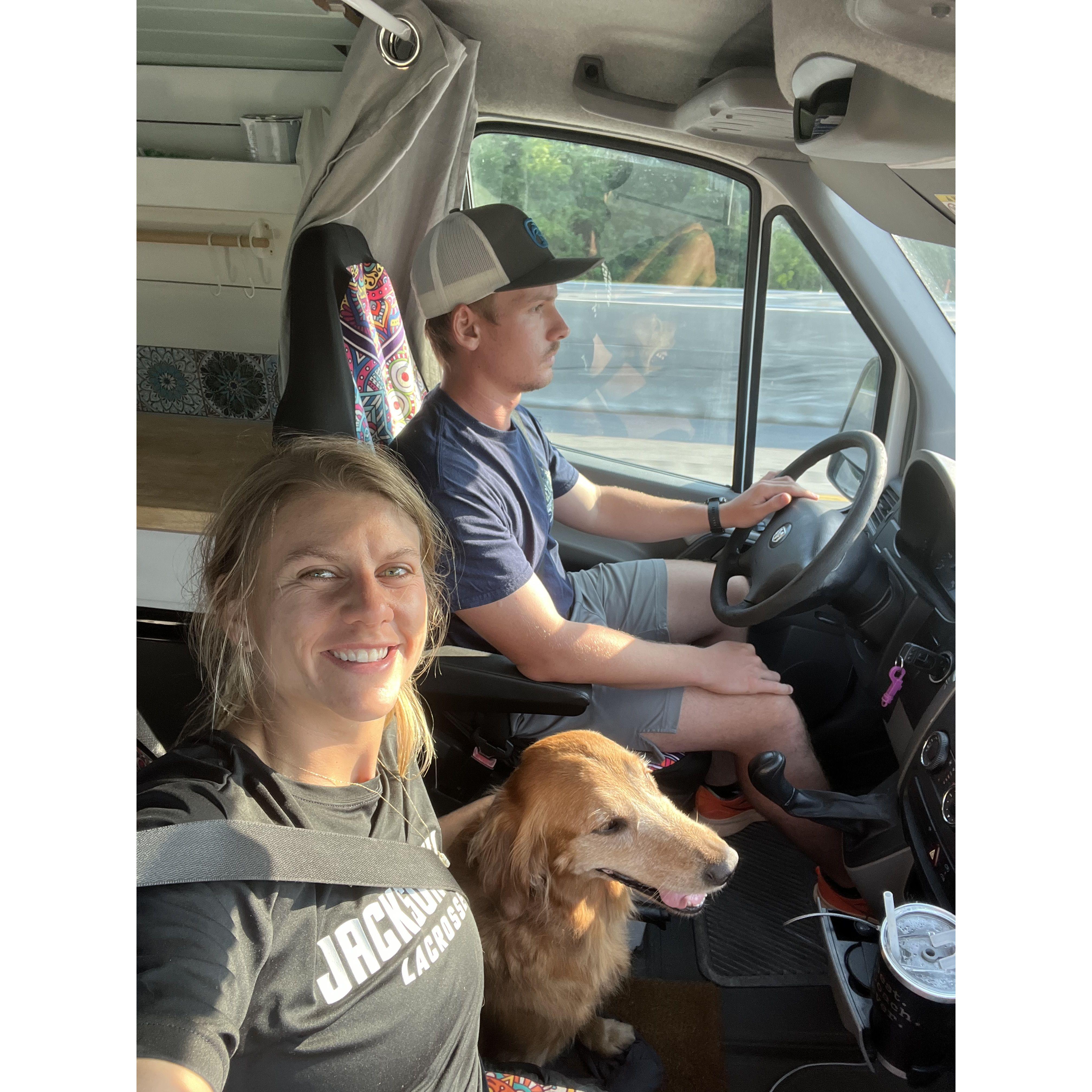 First cross country road trip in the van WE BUILT!!
