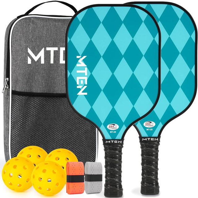Pickleball Paddles, USAPA Approved Fiberglass Surface Pickleball Set with Pickleball Rackets, Pickleball Paddles Set ​for Men Women