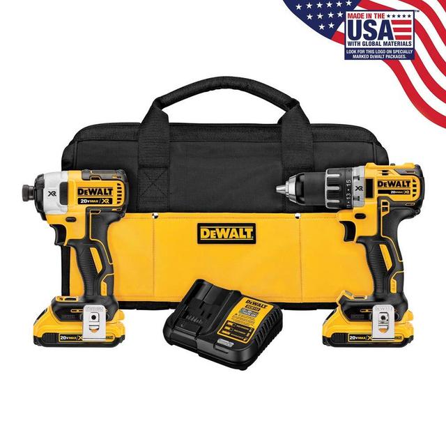 DEWALT 20V MAX XR Cordless Drill Combo Kit, Brushless, 2-Tool (DCK283D2)