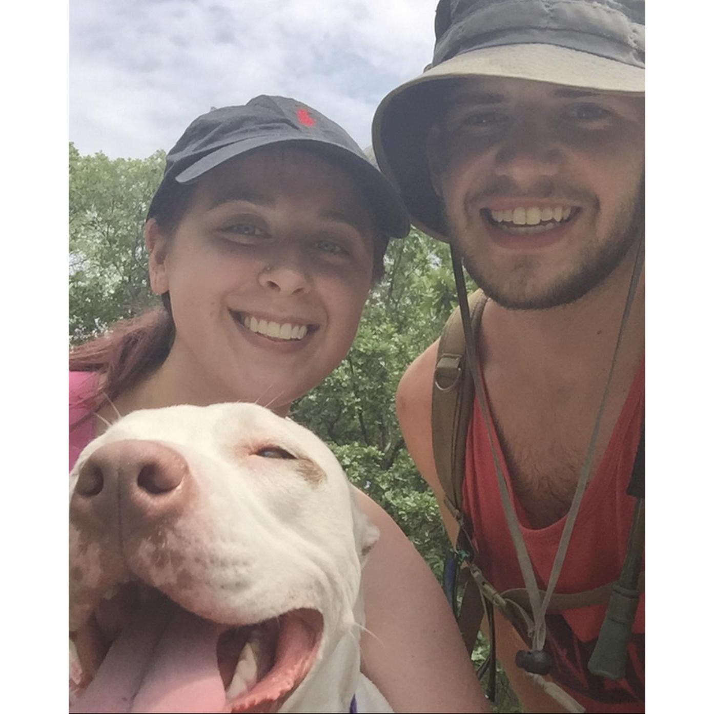 On a hike with Winnie in 2017.