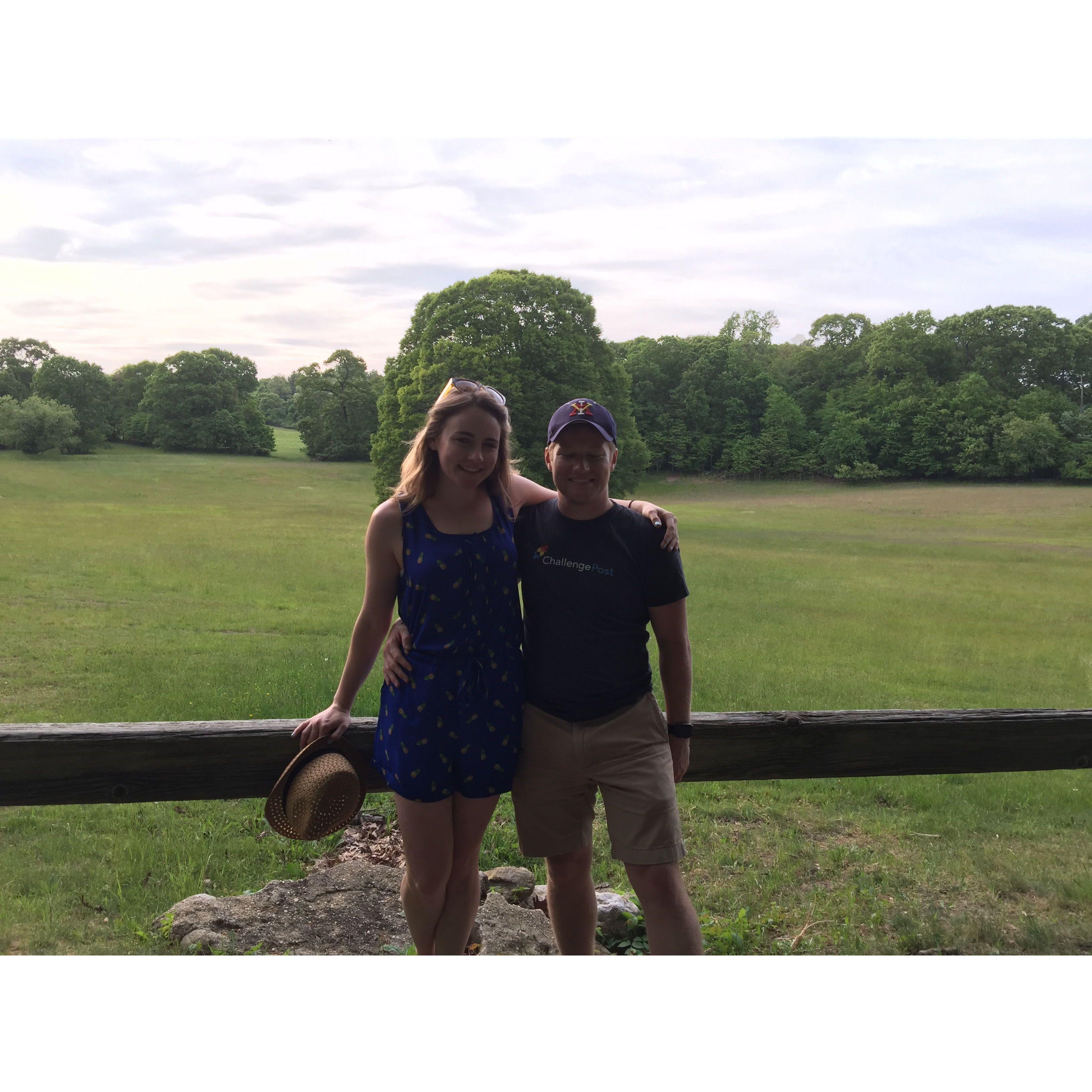 Our first adventure as a couple, we went on a hike at Caumsett State Historic Park.