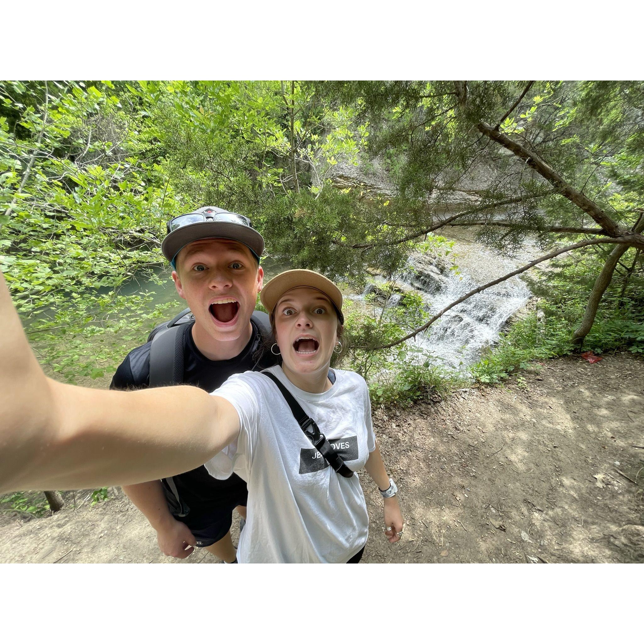 Hiking in Chalk Ridge Falls, TX 2022