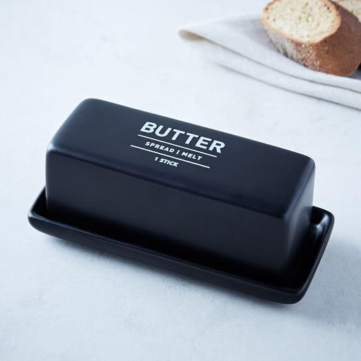 Utility Collection, Butter Dish, Black