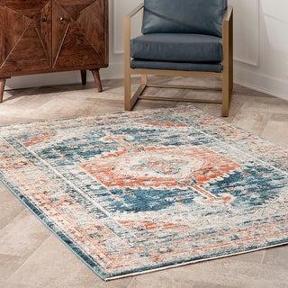 nuLOOM Traditional Vintage Medallion Dominykas Area Rug - 3' x 5' - Blue