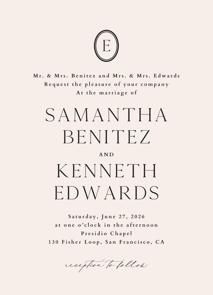 Manarola Portrait | Linen | Zola Wedding Invitations