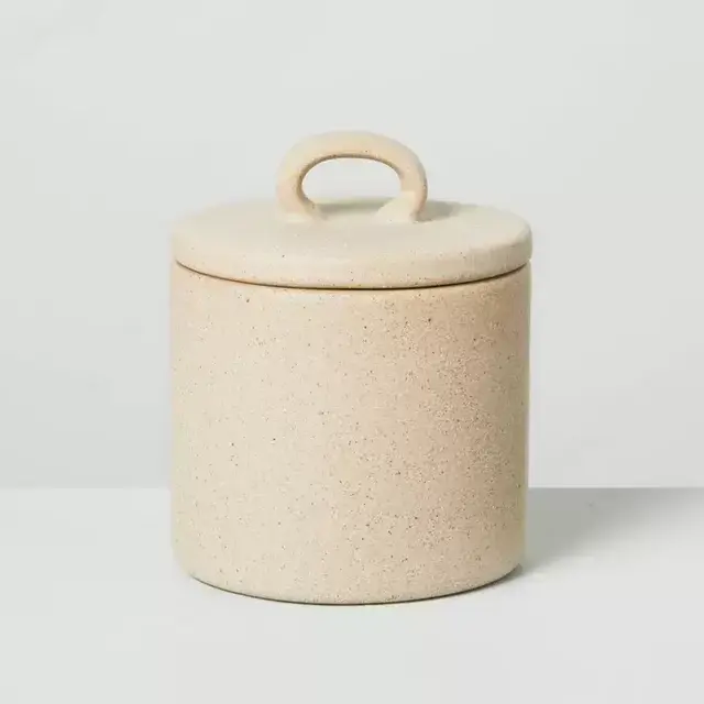 Textured Ceramic Bath Canister Natural - Hearth & Hand™ with Magnolia