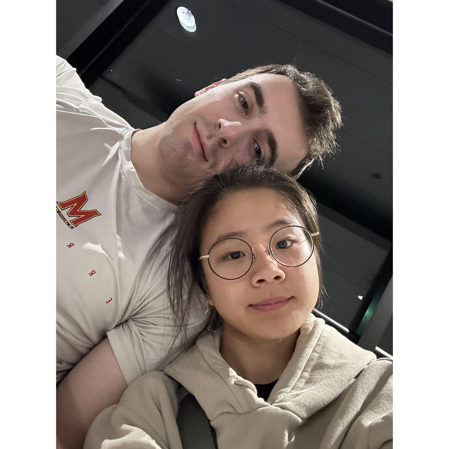 Flying to Korea for the first time together! At 4 am...Thankful for family giving us airport rides