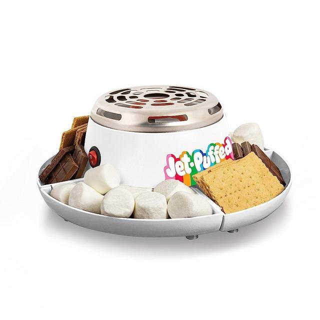 Nostalgia Jet-Puffed Electric Fondue Pot Set - Includes 4 Forks and a 9 Piece Decorating Set - For Melting Chocolate, Candy Melts, and Marshmallow Dipping - Fun Candy Making Supplies
