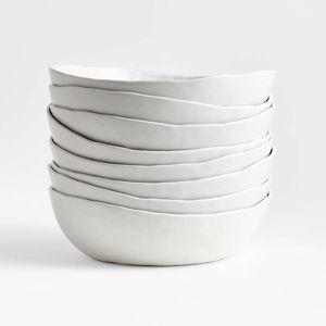 Mercer Matte White Porcelain Low Bowl
