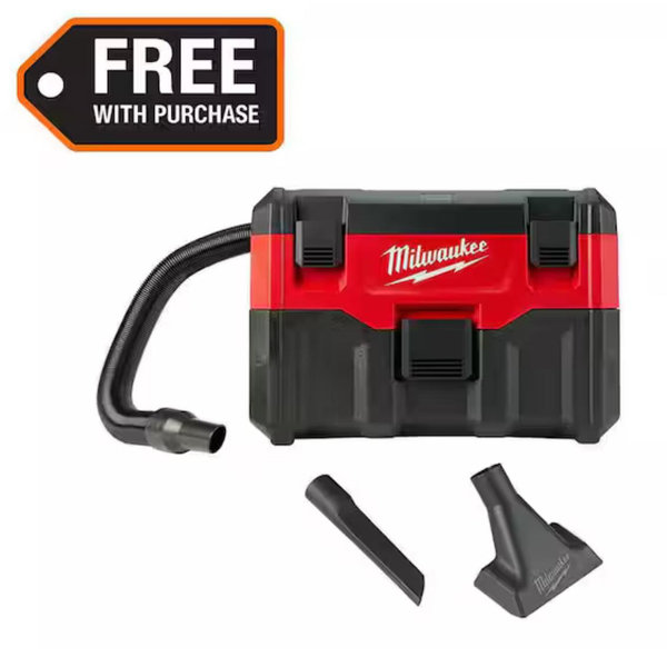 Milwaukee M18 18-Volt 2 Gal. Lithium-Ion Cordless Wet/Dry Vacuum (Vacuum-Only) 0880-20
