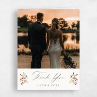 Beige Wedding Thank You - Agave Photo