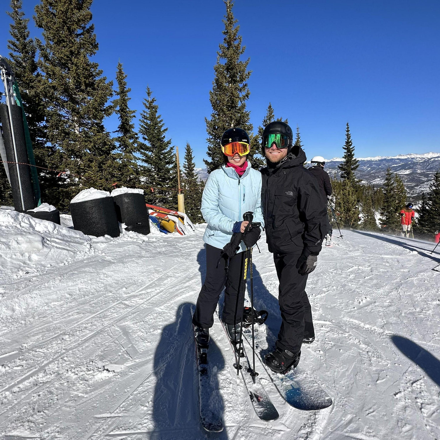 Don't let this photo fool you! Justin is now a skier ;)
