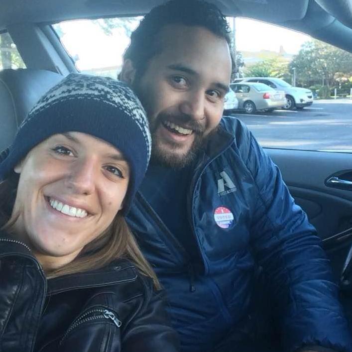 Laura takes Jon to vote for the first time :D Fall 2016