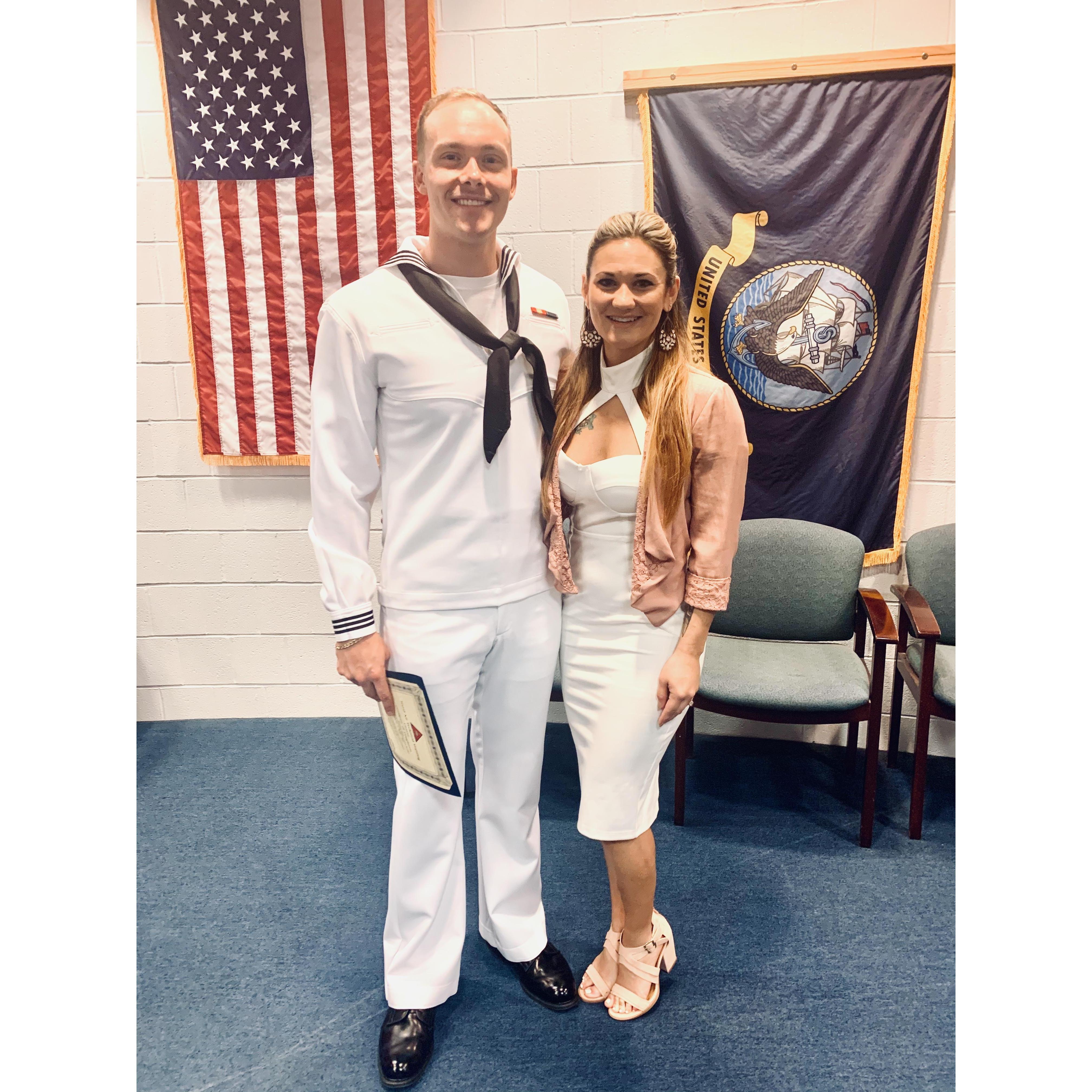 AJ's A school graduation in the Navy! Proud moment for this lucky lady.