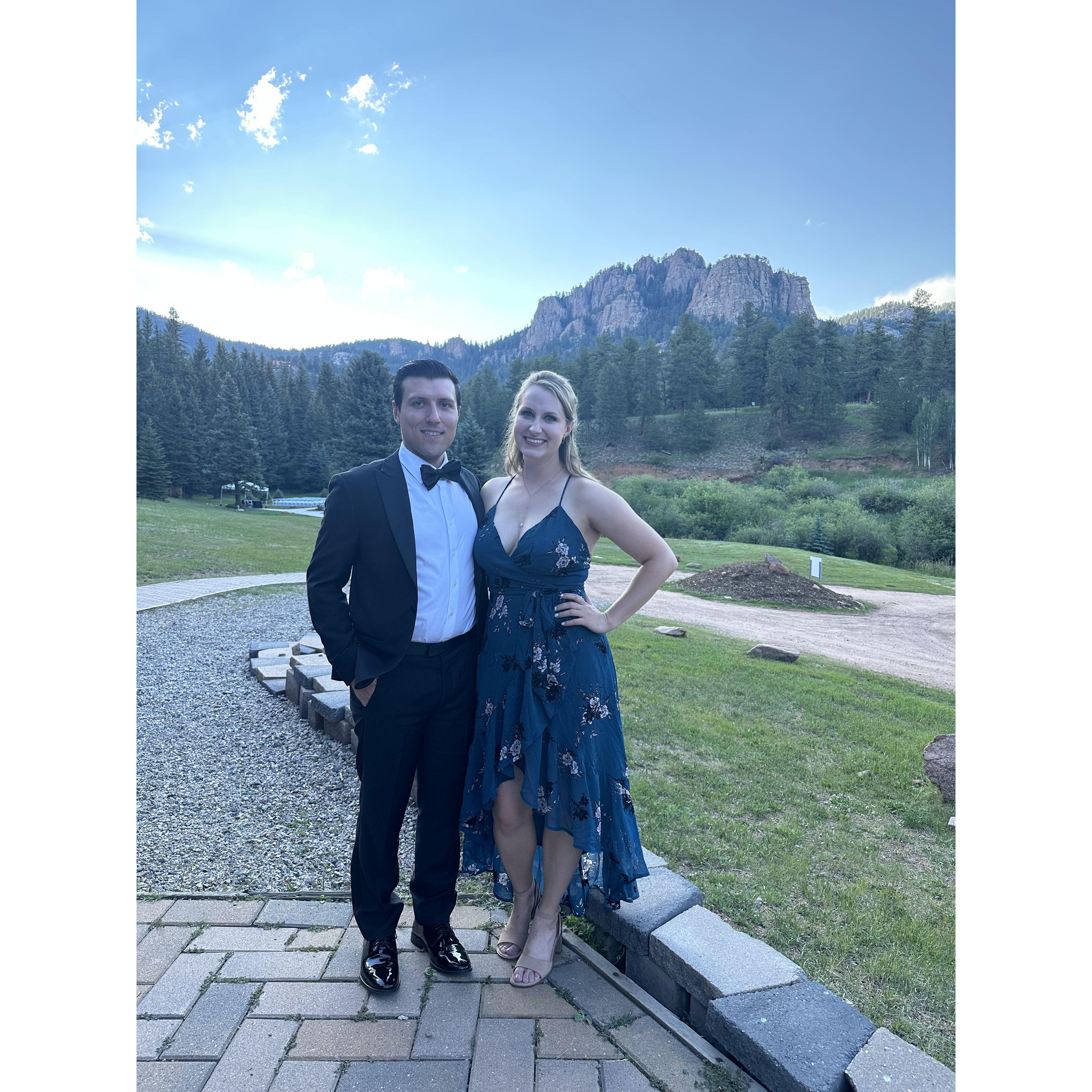 At Andy and Mackenzie's wedding in the mountains in summer of 2023!