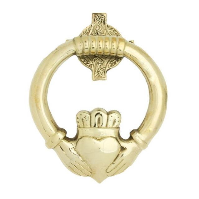 Solid Brass Medium Claddagh Door Knocker