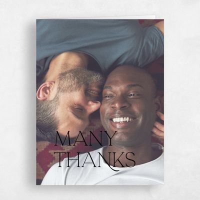 Black Typography Wedding Thank You - Hasbrouk Photo