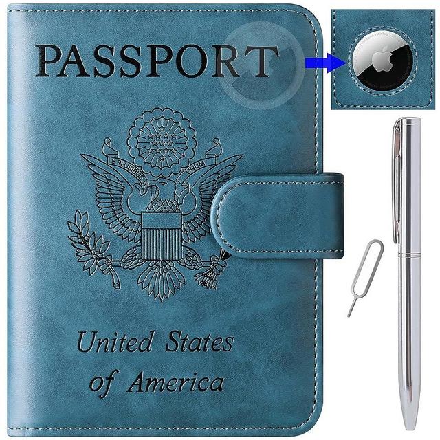 Passport Holder Cover Wallet Case Travel Essentials Travel Must Haves Passport and Vaccine Card Holder Combo Leather Travel Wallet Rfid Blocking Vacation Travel Accessories for Men Women