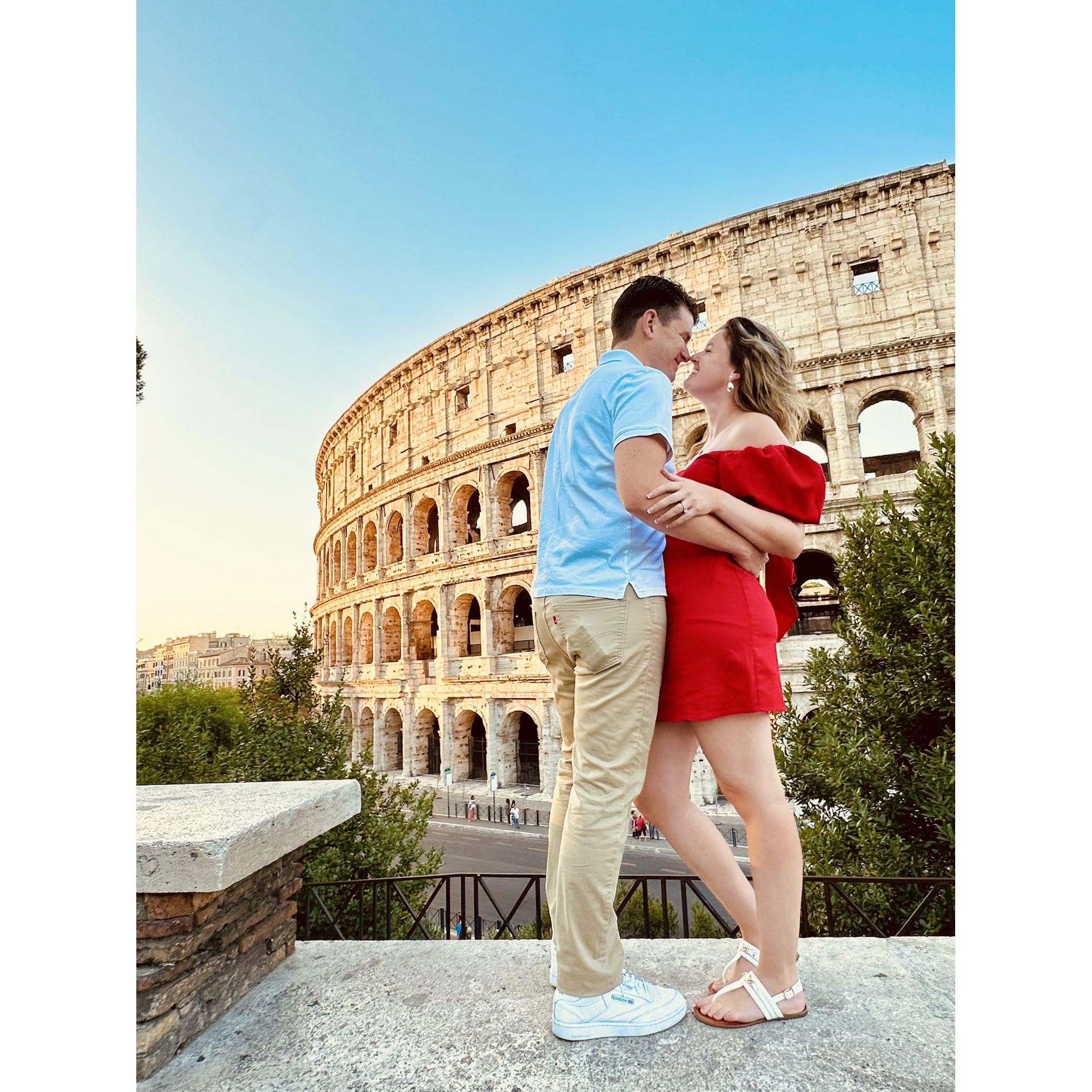Post-engagement photos in Rome, Italy (2023)