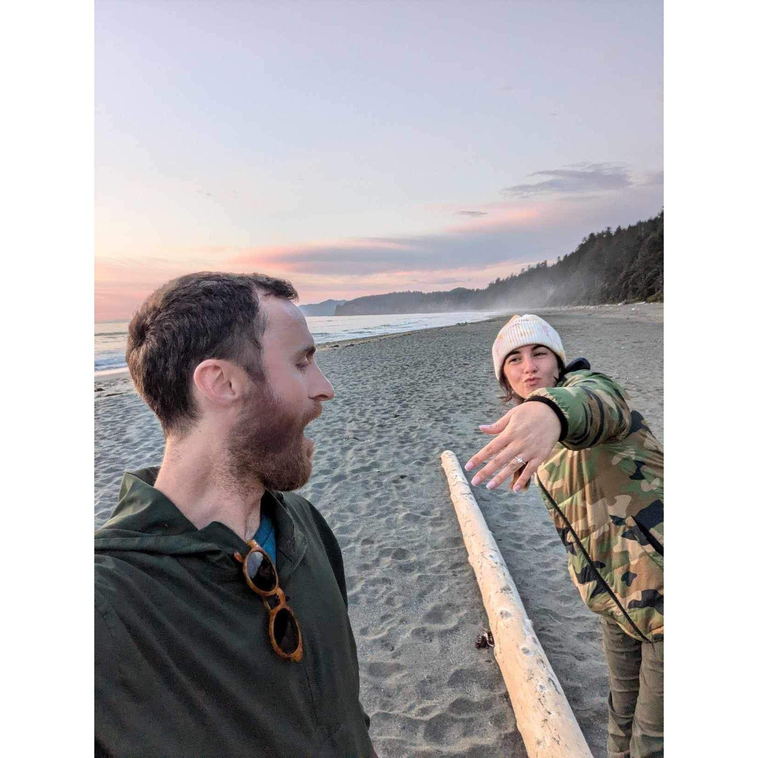Engaged at Shi Shi Beach!