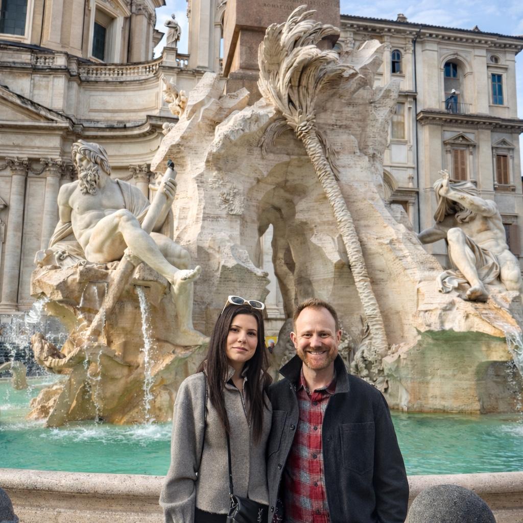 Our first trip to Italy together! 
Rome, January 2026.