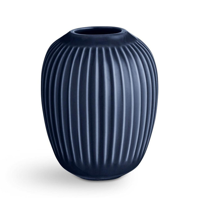 Hammershoi Vase, Indigo, 4" x 3.3"