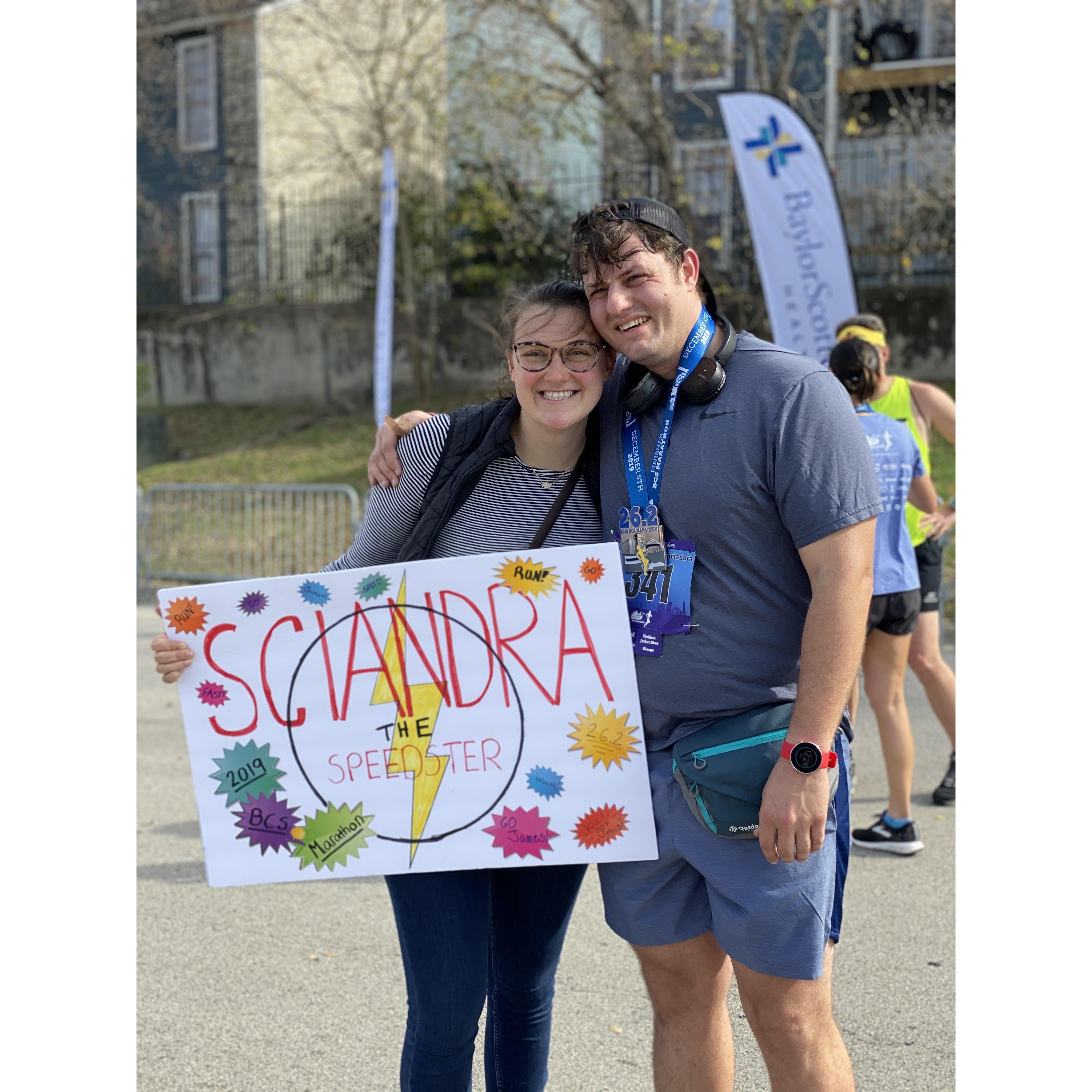 When James completed his marathon!