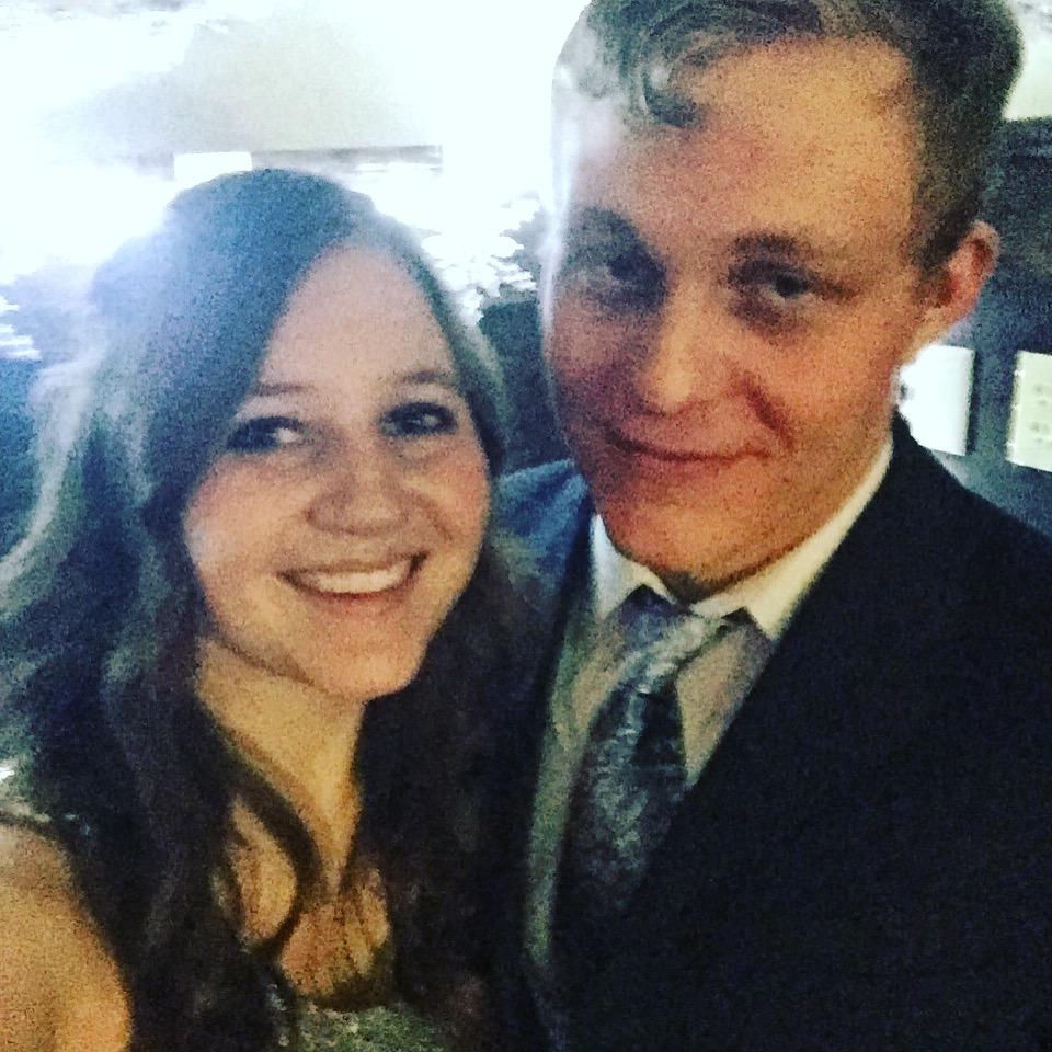 Our very first photo together, taken at EDM semi-formal, December 5th, 2015.