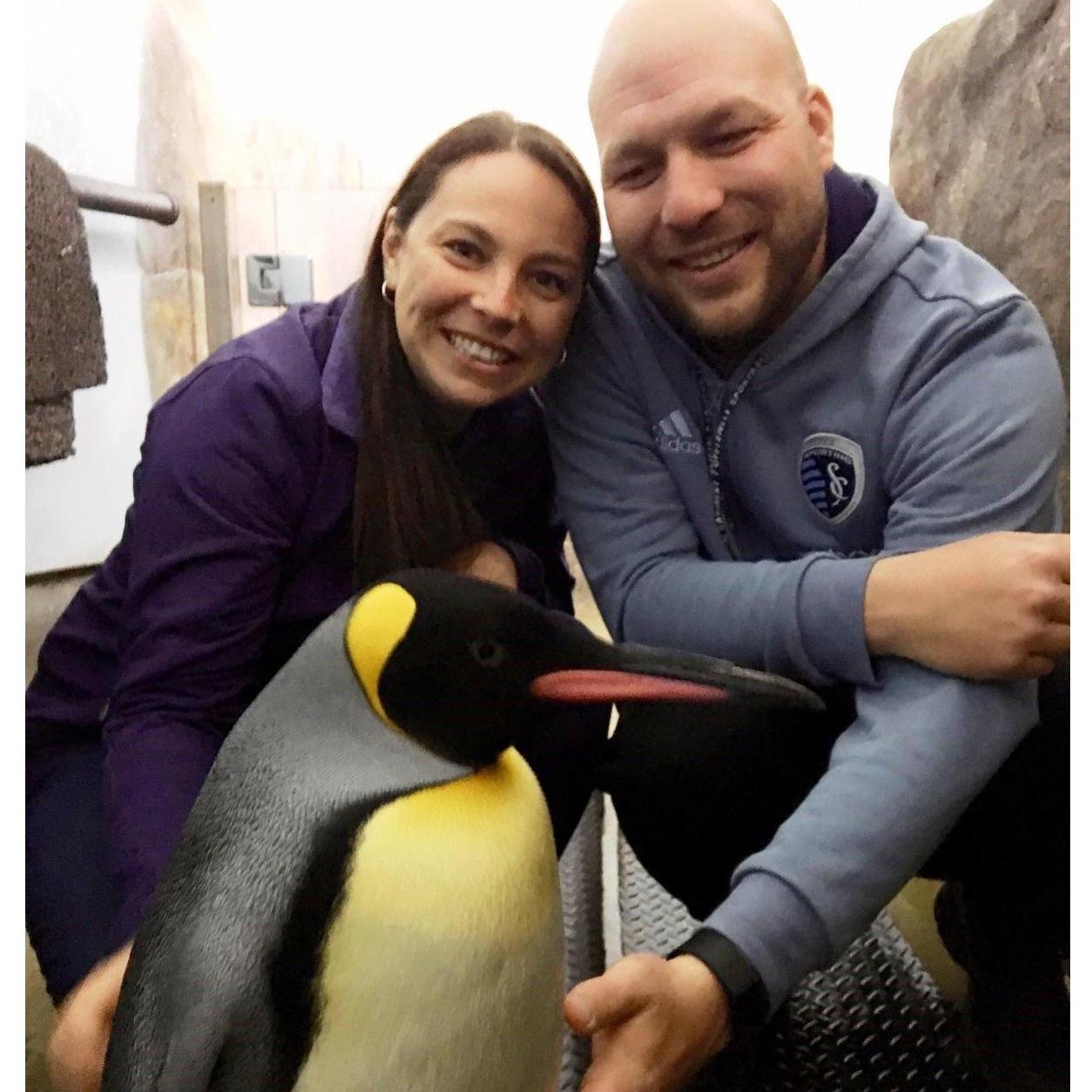 One of the perks of dating a zookeeper when you love penguins is getting to meet one! Patrick was too enamoured with Louie to look at the camera for any of the photos haha.