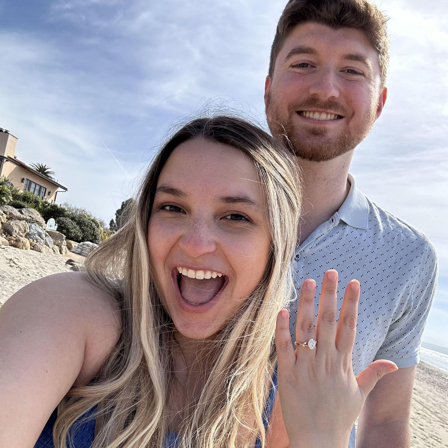 2025 - A photo Savanna took right after getting engaged!