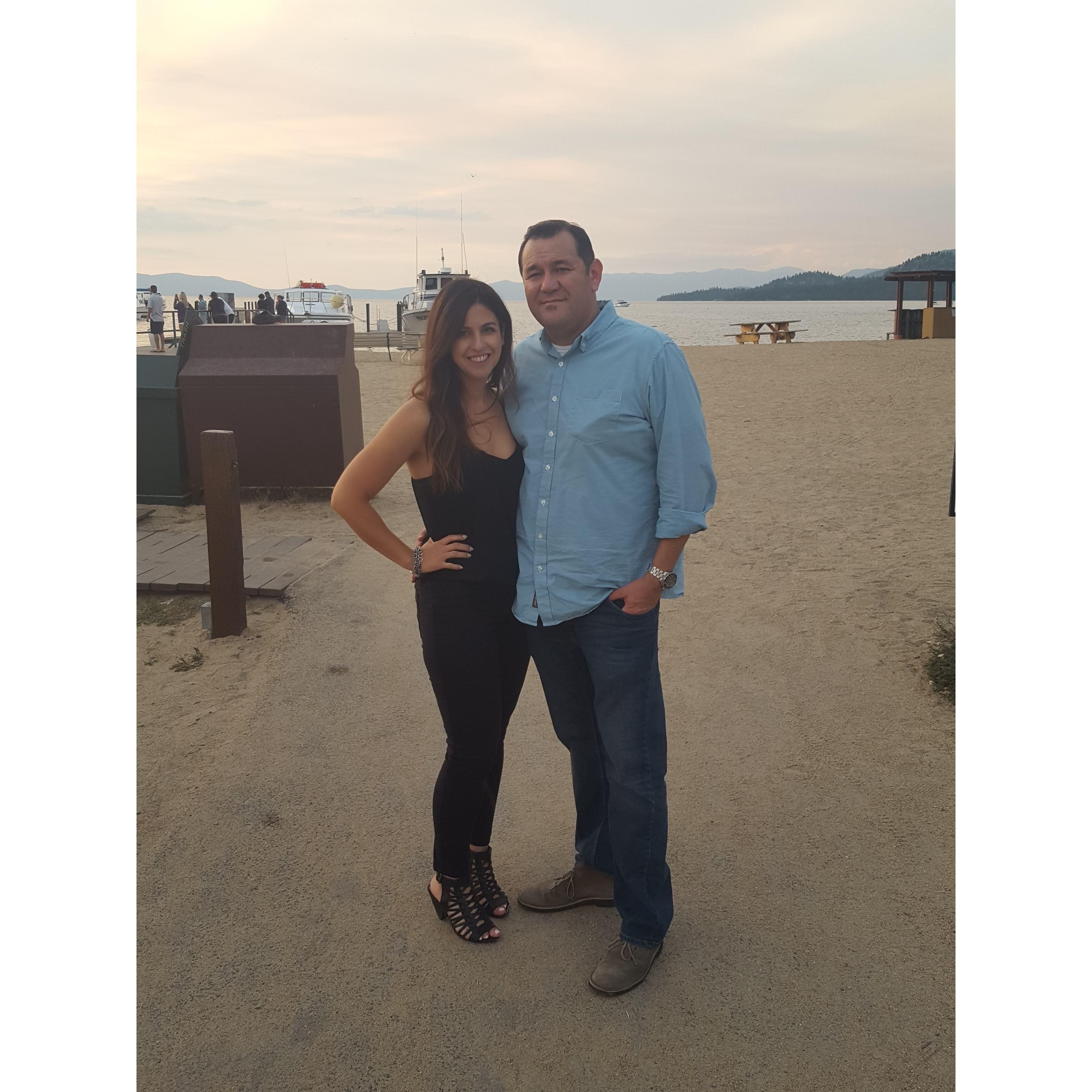 Celebrating with friends in Lake Tahoe