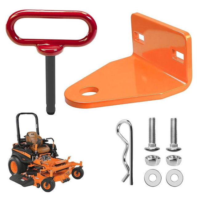 1 Set Trailer Hitch Fits Scag Patriot SFZ, Liberty Z SZL, Scag Turf Tiger STT, 2015 & Up Freedom Z, for Zero Turn Riding Mower, W/Carriage Bolts Kit & 3/4" ID Hitch Mount Hole, Latch & R Clip