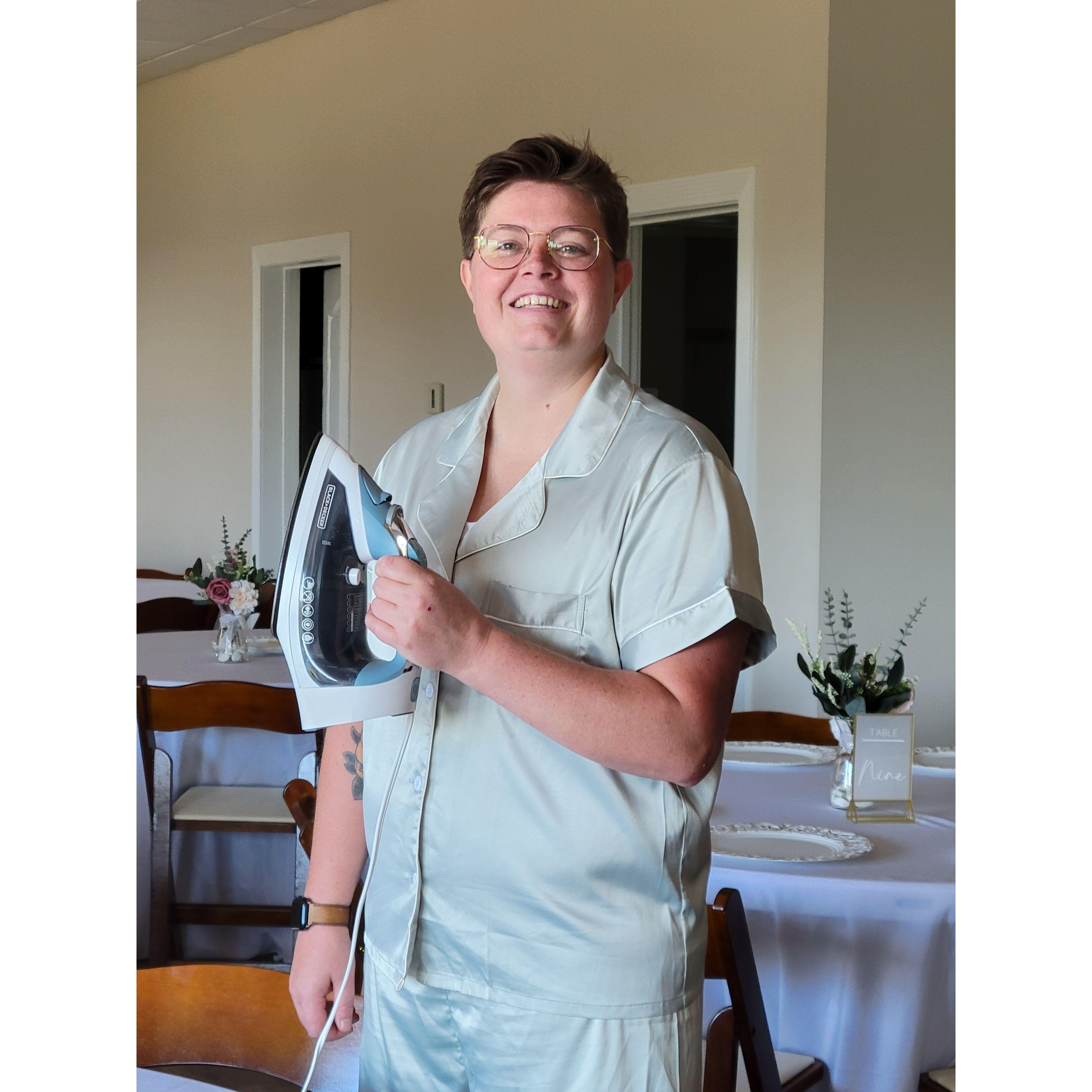 Kels the "ironing queen" LOL