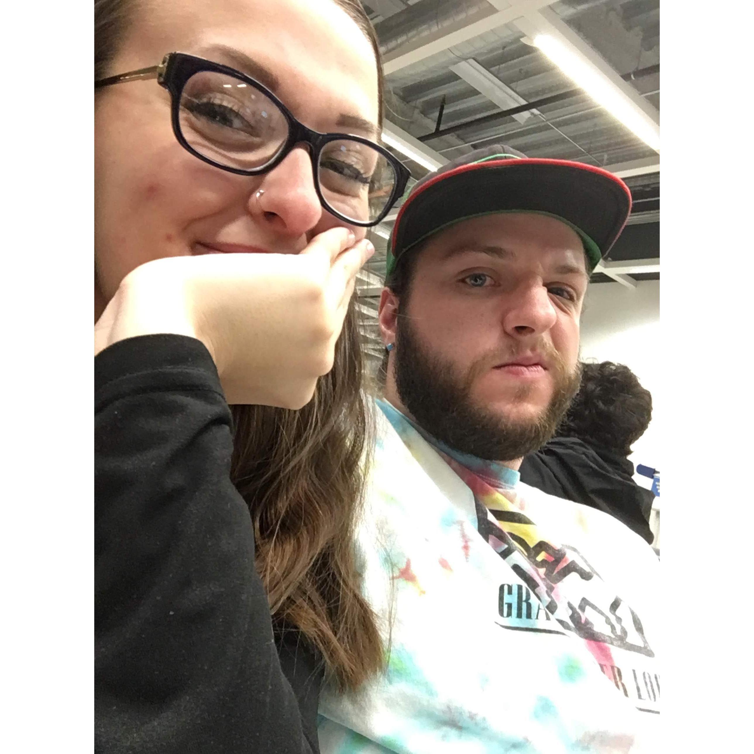 Our first "official" date at Ikea. We bought the couch I am sitting on typing this right now.