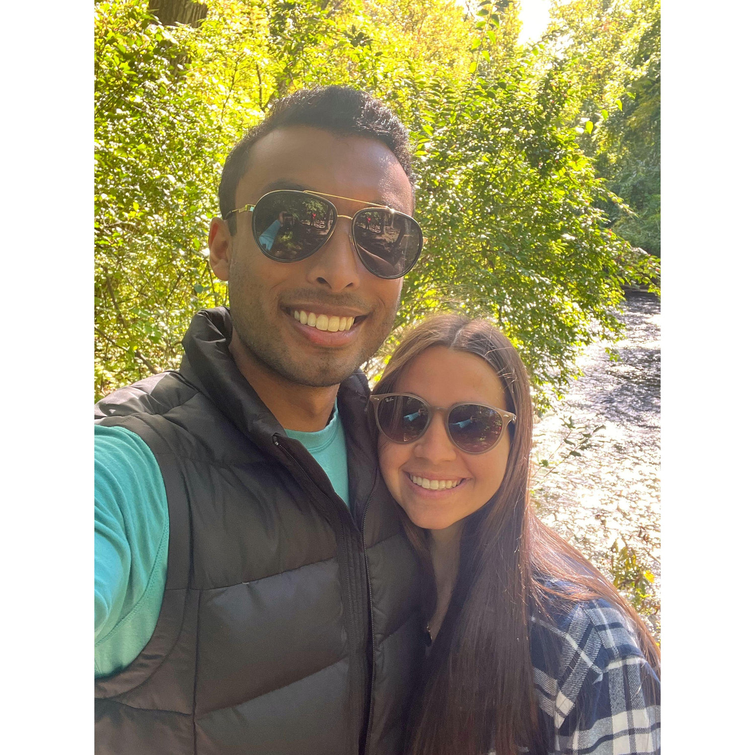 October 1, 2022 - Hiking at Yate's Cider Mill after eating at least 4 donuts each