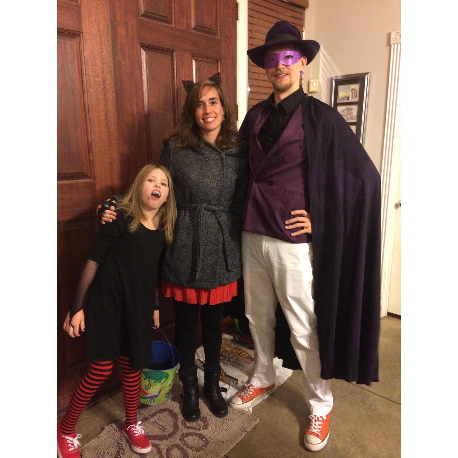 Halloween 2018. Nick was Darkwing Duck and Amelia was Mavis from Hotel Transylvania!
