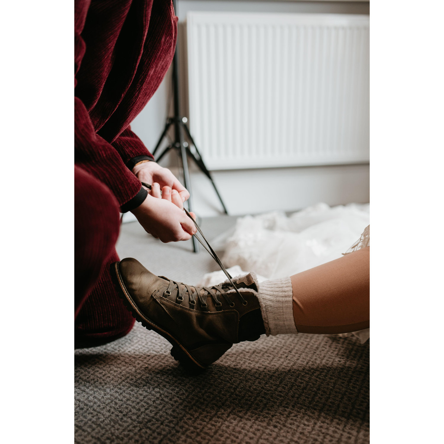 Converse are so much easier to put on than hiking boots!