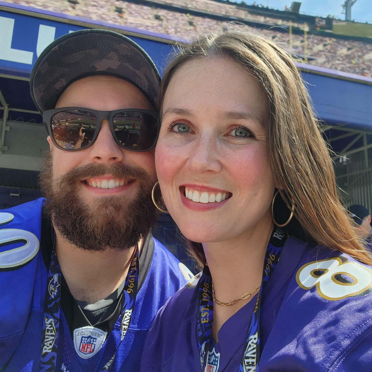 Josh & Libby cheer on the Ravens. Go Ravens!