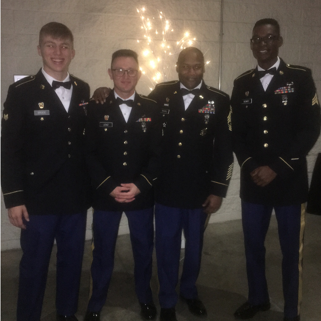 Devin with Bruce, Lenz and 
1st Serg Russell