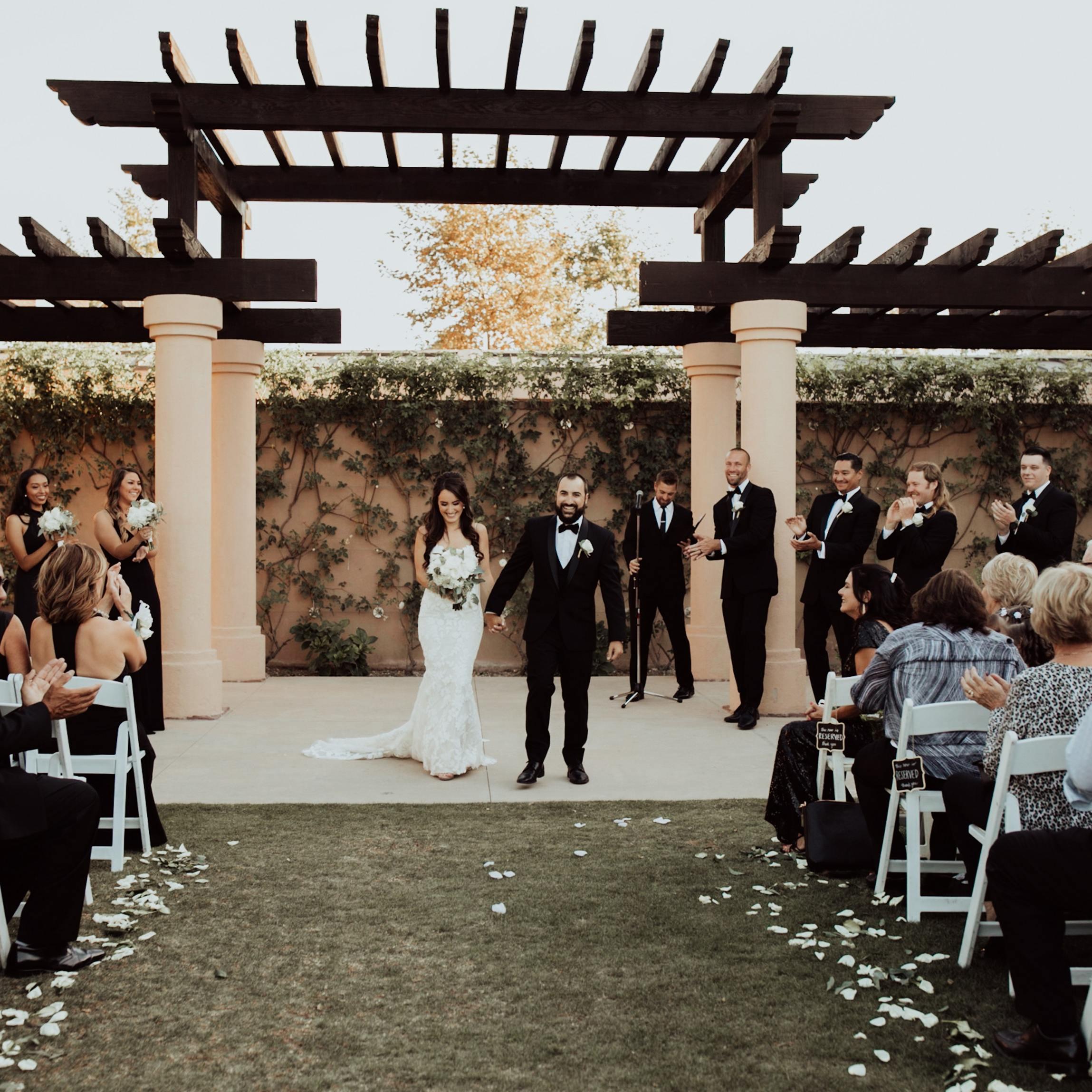 Vine wall facing ceremony