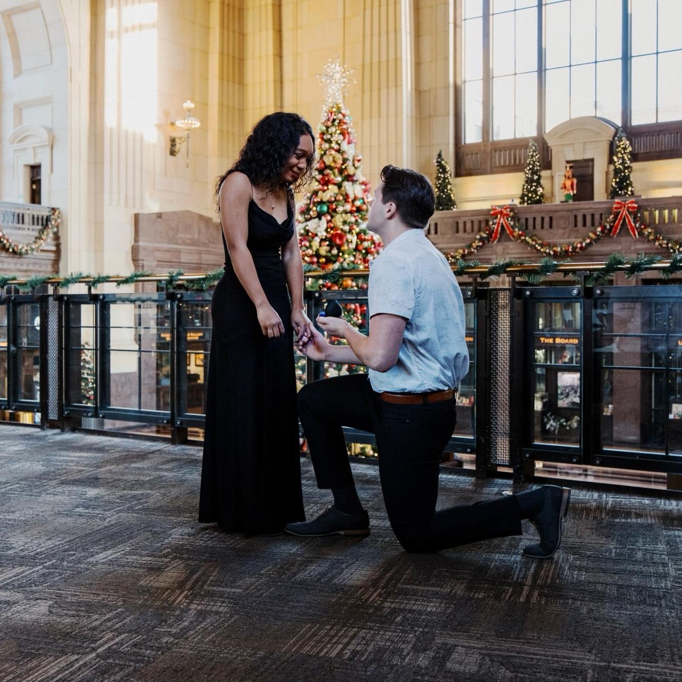 our first date was at union station 367 days before this picture was taken