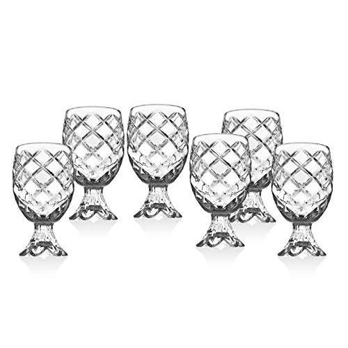 Pineapple Crystal Shot Glasses Beverege Drinkware by Godinger - Set of 6