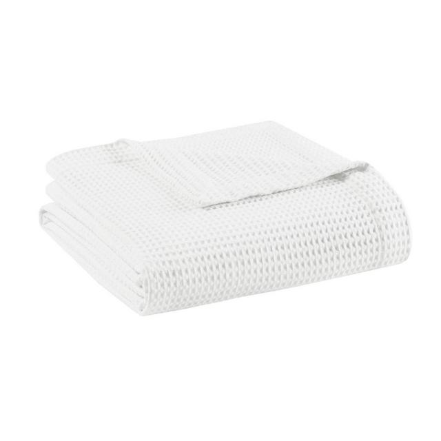 King Waffle Weave Cotton Blanket White - Beautyrest